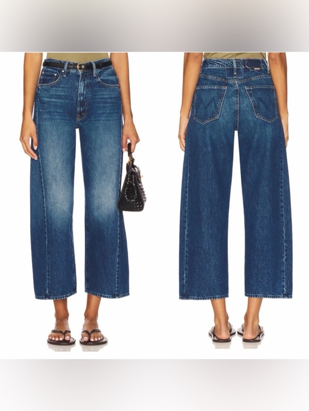 NEW MOTHER The Half Pipe Flood High Waist Ankle Jeans